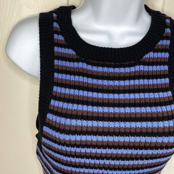 L.A. Hearts (PacSun) Striped Ribbed Sweater Tank Top - Medium - Picture 5 of 7